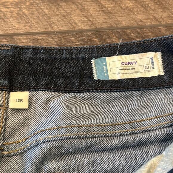 GAP Women's Mid Rise Curvy Bootcut Jean Atlantic Blue Size 12 - Picture 6 of 7